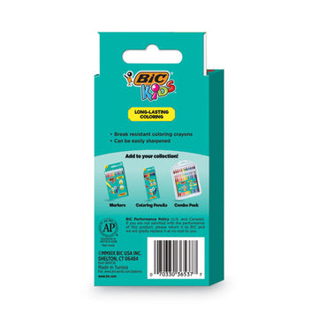BIC® Kids Coloring Crayons, 16 Assorted Colors, 16-pack freeshipping - TVN Wholesale